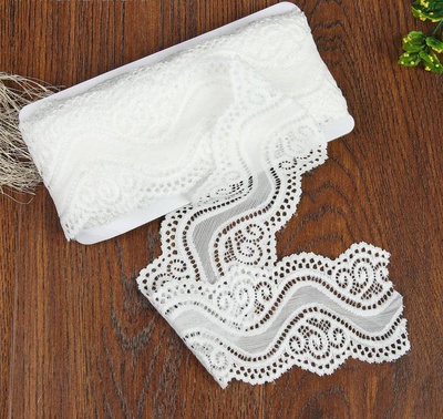 Кружево эластичное 7см/1м белый 1670933