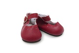 Туфли для куклы (пряжка) 6,5см h3см, темно-красный, (твердая подошва) [28341]