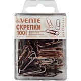 Скрепки 28 мм, deVENTE. Esthetics, овальные, цветное виниловое покрытие, 100 шт. 3 цвета, в пластиковой коробке, европодвес,  4135512