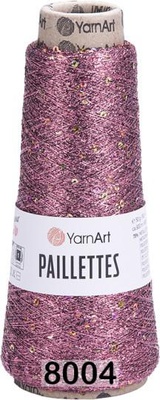 Пряжа YarnArt PAILLETTES  50г/800м (75% металлизированный полиэстер, 25% пайетки), брусника 8004