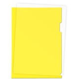 Папка-уголок А4 Attomex, 180 мкм,  фактура "песок", желтая, 3074724