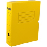 Короб архивный 75 мм, микрогофрокартон, с клапаном, желтый, до 700л., OfficeSpace, [225413]