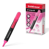 Текстмаркер с жидкими чернилами ErichKrause® Liquid H-30, скошенный наконечник, ширина линии1-3 мм, цвет чернил розовый, ЕК47975