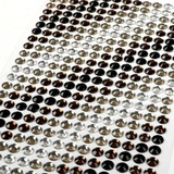 Стразы клеевые (пластик) Градиент чёрно-белый, 30х10,5 см, 4331083