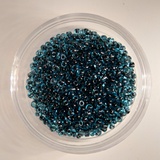 Стеклянный бисер Colibry 20г прозрачный голубой с цветным стержнем (черный) (31,5)