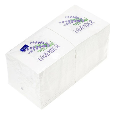 Салфетки целлюлозные 250 шт., 20х20 см, "ART BOUQUET", белые c рисунком, 100% первичная целлюлоза, 2 слоя 57390