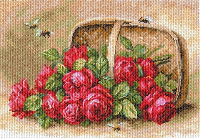 Канва с рисунком 37х49см Знойные роза Матренин Посад,  [1704]