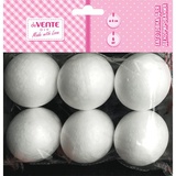 Набор заготовок для декорирования deVENTE: шары из пенопласта, d=6 см, 6 шт.,  в пластиковом пакете с подвесом 8003902