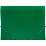 Папка на резинке А4 OfficeSpace, фактура "песок", 500 мкм, угловая резинка, 3 клапана, непрозрачная зеленая, 254339