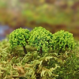 Миниатюра кукольная, "Дерево" набор 4 шт.  размер 1 шт 2,1*2,1*4 см, цвет темно-светло зеленый 3580695