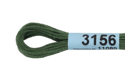 Мулине х\б 8м Гамма, зеленый-хаки 3156