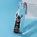 Бутылка для воды, (пластик) 700 мл, No drama, с винтовой крышкой, с петлей, 7364689
