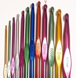 Крючок для вязания металлический, цветной ассорти 6,0мм, 088451