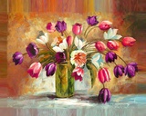 Картина 50х40см, Цветы тюльпанов   [АЖ-1131]