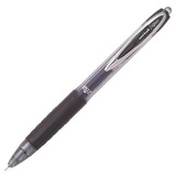Ручка гелевая автоматическая 0,7мм черная UNI-BALL (Япония), линия 0,4 мм, корпус тонированный, UMN-207 BLACK, 142619