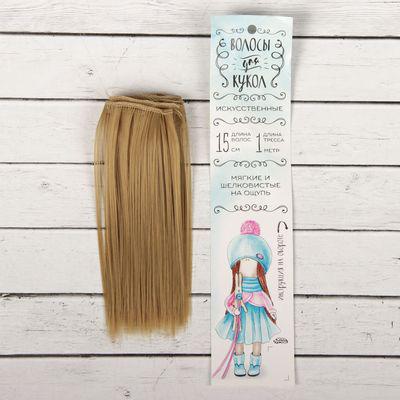 Волосы - тресс для кукол "Прямые" длина волос 15 см, ширина 100 см, цвет № 16 2294881