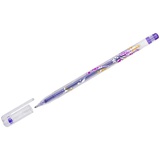 Ручка гелевая 1мм с блестками фиолетовая Crown "Glitter Metal Jell", [140907]