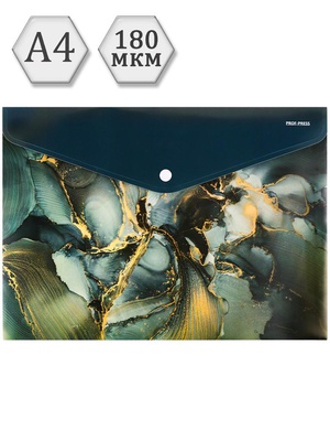 Папка на кнопке А4 180 мкм, непрозрачная с рисунком, Prof-Press. MARBLE , ПК-3031