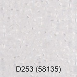 Бисер стеклянный GAMMA 5гр прозрачный радужный, прозрачный перламутровый, круглый 10/*2,3мм, 1-й сорт Чехия, D253 (58135)