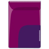 Папка-уголок с липким слоем 8,5*12 малиновый+фиолетовый, набор 2шт., 2отдел. фигурная вырубка, 46730
