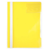 Папка-скоросшиватель А4 Бюрократ с прозрачным карманом для визиток на лицевой стороне, желтый PS-V20yel