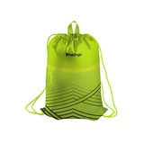 Мешок для обуви 1 отделение 36*47 см, Berlingo "Green geometry", карман на молнии, MS230204
