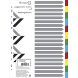 Разделитель пластиковый А4 Attomex, 12 л, цветной, 12 цветов,120 мкм, 3051511