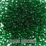 Бисер стеклянный GAMMA 5гр прозрачный, зеленый, круглый 10/*2,3мм, 1-й сорт Чехия, B108 (50060)