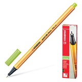 Ручка капиллярная Stabilo "Point 88/33"  0,4 мм, светло-зеленая, 142087
