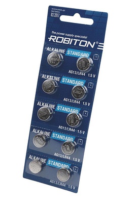Батарейка ROBITON Standard AG13/LR44,  alkaline 1.5V
