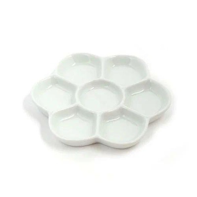 Палитра фарфор круглая (7 ячеек), 14см, Сонет, DK18456