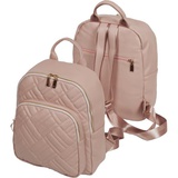 Рюкзак подростковый deVENTE, 33 x27 x13 см матовая стеганная искусственная кожа, 1 отделение на молнии, 1 передний карман на молнии, 1 потайной карман на спинке на молнии, розовый, 7032030