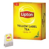 Чай LIPTON "Yellow Label", черный, 100 пакетиков с ярлычками по 2г,  [620001]