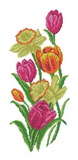Канва/ткань (частичный бисер) Тюльпаны с нарцмссами 37х49см 4518 Матренин Посад,  [4518]