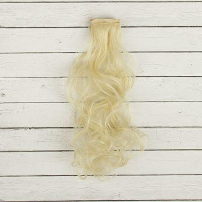 Волосы - тресс для кукол "Кудри" длина волос 40 см, ширина 50 см, №613А, 2294339 ( блонд )