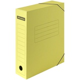 Папка архивная 75 мм, микрогофрокартон, с резинкой, желтый, до 700 листов, OfficeSpace, 225426
