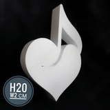 Заготовка из пенопласта Музыкальное сердце h20/w2см (1шт.)
