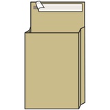 Пакет почтовый объёмный B4, UltraPac, 250 х353, коричневый крафт, отр. лента, 130г/м2, боковое и донное расширение 40мм  208277