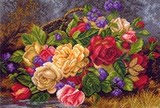 Набор для вышивания 37х49см Цветы в корзине (Альберт Вильямс) Матренин Посад,  [1540/Н]