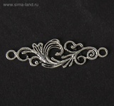 Декор металл для творчества "Ветвь" серебро (А17768) 3,5х1,1 см 3776638