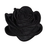 Термоаппликация 4х4см роза черная, L №19, Gamma №6367B