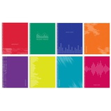 Тетрадь  96 л. клетка на гребне BG "Color wave", двойная обложка, мелованный картон, Т5гр96_2 9517