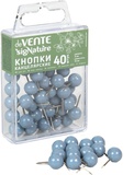 Силовые кнопки-гвоздики deVENTE  sigNATURE, d=9 мм, 40 шт. в форме шарика, цвет сумеречный синий, в пластиковой коробке, европодвес, 4132511