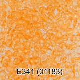 Бисер стеклянный GAMMA 5гр "сольгель" прозрачный, светло-оранжевый, круглый 10/*2,3мм, 1-й сорт Чехия, Е341 (01183)