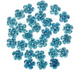 Декор для творчества металл "Розочки голубые" набор 30 шт 1,5х1,5 см 3775525
