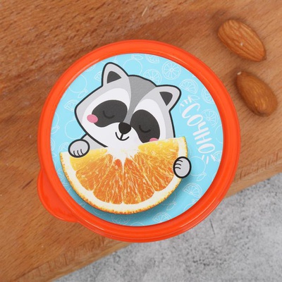 Ланч-бокс (пластик) мини, 150 мл, «Сочно», (круглый), 3855154