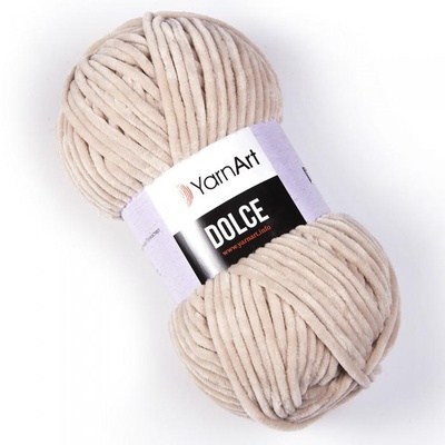 Пряжа YarnArt DOLCE 100г/120м (100% микрополиэстер),  светло-бежевый 771