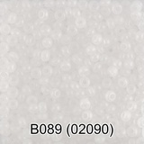 Бисер стеклянный GAMMA 5гр непрозрачный, белый, круглый 10/*2,3мм, 1-й сорт Чехия, B089 (02090)