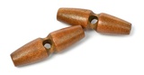 Пуговица деревянная BT.WD.069.003 95L-60 мм 1 прокол, коричневый, 1шт. 