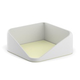 Подставка для бумажного блока ErichKrause® Forte, Pastel, пластиковая, белая с желтой вставкой, ЕК55973